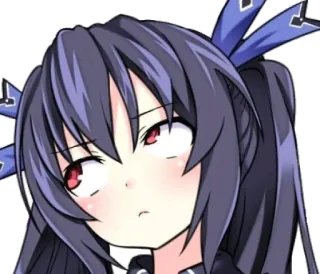 🙄 Anime, Manga, Expression faciale, Cheveux violets, Personnage, Portrait telegram sticker