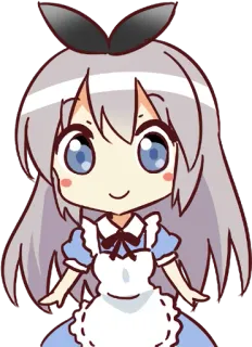 🙂 Anime, Mädchen, süß, Cartoon, Chibi, Kawaii, Manga telegram sticker