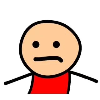 👐 漫画, キャラクター, シンプル, 感情, 悲しい, フィギュア telegram sticker