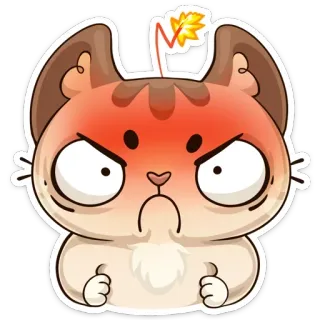 😡 marah, kucing, kartun, stiker, frustrasi, binatang telegram sticker