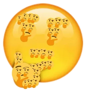 🤔 emoji, thinking, pondering, question, face, meme telegram sticker