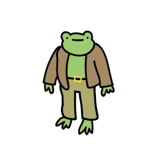 🧐 ếch, hoạt hình, động vật, xanh lá cây, nhân vật telegram sticker