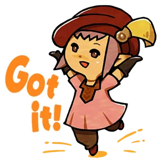 🎉 Got it! 漫画, キャラクター, 了解, ポジティブ, 承認 telegram sticker