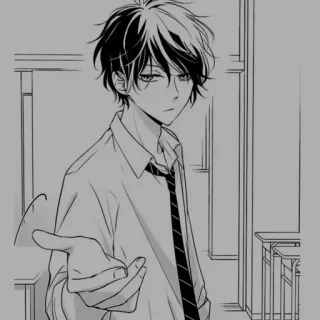 🖤 Anime, Manga, Ragazzo, Personaggio, Illustrazione telegram sticker