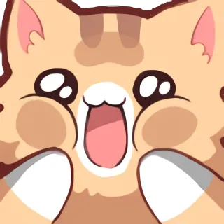 😆 แมว, น่ารัก, มีความสุข, การ์ตูน, สัตว์ telegram sticker