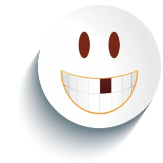 😅 สไมลีย์, อีโมจิ, ฟันหลอ, การ์ตูน, ตลก telegram sticker