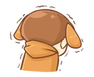 😭 dog, animal, brown, cute, cartoon, pet, shivering telegram sticker