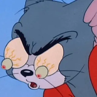 ⚡️ Tom Cat Tom and Jerry Desenho animado, Gato, Chocado, Animado telegram sticker