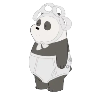 🏖 Panda We Bare Bears Panda, Beruang, Kartun, We Bare Bears, Bayi whatsapp sticker