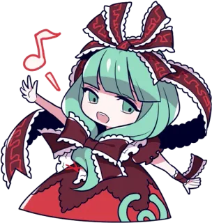 💁‍♂️ anime, manga, chibi, kawaii, cute, music, notes telegram sticker