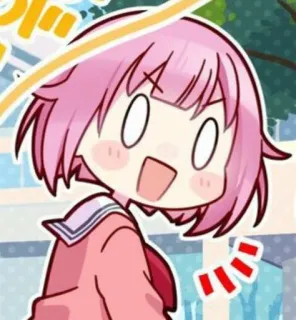 😮 Anime, Fofo, Mangá, Desenho animado, Cabelo rosa, Kawaii whatsapp sticker