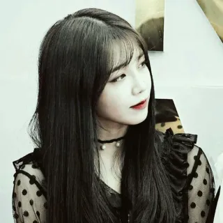 🏹 portret, vrouw, meisje, zwart haar, aziatisch, gezicht telegram sticker