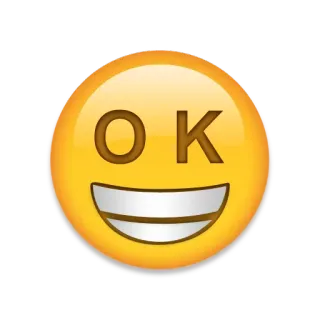🤗 OK Emoji, Ok, Aprovação, Acordo, Rosto telegram sticker