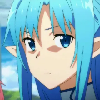 💧 Leafa Sword Art Online 애니메이션, 캐릭터, 엘프, 리파, 소드 아트 온라인 telegram sticker