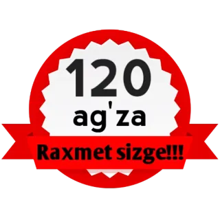 😊 120
ag'za
Raxmet sizge!!! congratulations, achievement, celebration, group, members telegram sticker