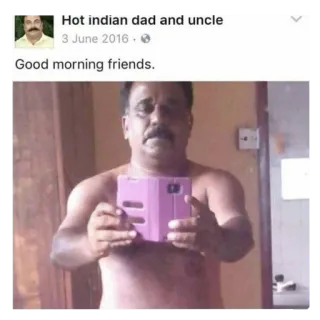✋ Good morning friends. man, selfie, good morning, meme, middle aged man, smartphone telegram sticker