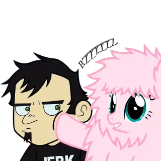 👊 JERK cartoon, character, pony, pink telegram sticker