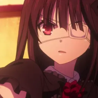 😟 Kurumi Tokisaki Date A Live อนิเมะ, ผู้หญิง, ตัวละคร, Date A Live, Kurumi Tokisaki whatsapp sticker
