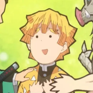 💛 Zenitsu Agatsuma Demon Slayer anime, demon slayer, zenitsu, funny, cute, manga whatsapp sticker