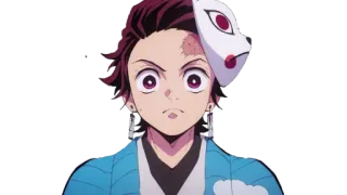 😶 Tanjiro Kamado Demon Slayer Anime, Demon Slayer, Tanjiro, Maschera, Personaggio anime whatsapp sticker