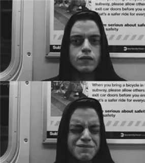😭 Sub
subway, please allow other
exit car doors before you e
bat's a safer ride for every
re serious about safe
safety
A
Sub
When you bring a bicycle in
subway, please allow others
exit car doors before you en
t's a safer ride for everyo
serious about safet
safety man, sad, crying, subway, public transportation, facial expression telegram sticker