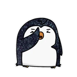 🤦‍♂ pingüino, pájaro, animal, dibujo animado, lindo, pegatina telegram sticker