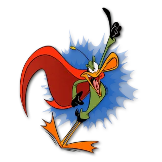👆 Duck Dodgers dibujos animados, pato, espacio, Dodgers, Looney Tunes whatsapp sticker