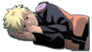 😕 Naruto 나루토, 애니메이션, 만화, 슬픈, 누워있는, 캐릭터, 만화 telegram sticker