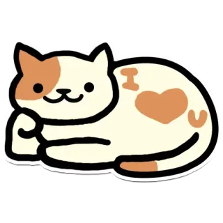 🤗 I ❤️ U кот, сердце, любовь, милый, животное, питомец, стикер whatsapp sticker