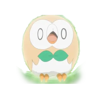 😦 Rowlet Pokemon Rowlet, Pokemon, owl, cute, anime telegram sticker