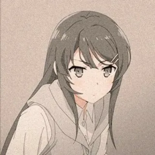 😕 Mai Sakurajima Rascal Does Not Dream of Bunny Girl Senpai Anime, Cô gái, Hoạt hình, Nhân vật, Hoạt hình Nhật Bản, Mai Sakurajima, Rascal Does Not Dream of Bunny Girl Senpai telegram sticker