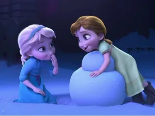 👾 Anna Frozen Anna, Elsa, Disney, dibujos animados, animado, nieve, muñeco de nieve telegram sticker