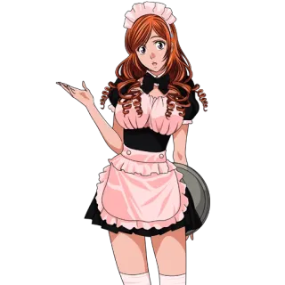 😯 anime, maid, girl, cute, service, costume telegram sticker