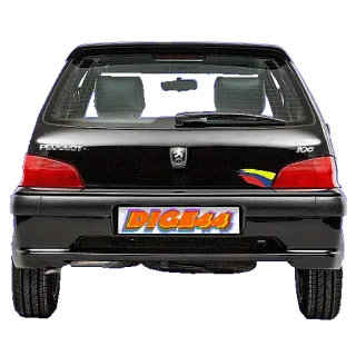 🛻 DIGE44 voiture, véhicule, peugeot, noir, sticker whatsapp sticker