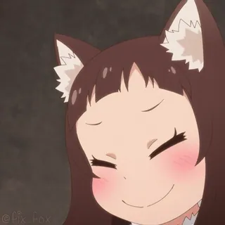 🤩 @pix_fox Anime, Catgirl, Kawaii, Carino, Sorridendo, Antropomorfo telegram sticker