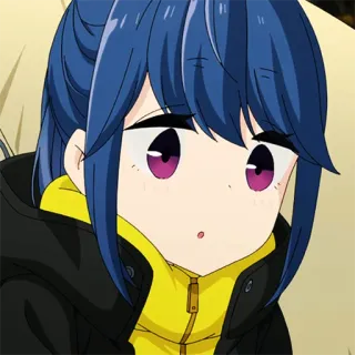 😯 Rin Shima Yuru Camp Anime, Desenho animado, Personagem, Rin Shima, Yuru Camp, Fofo, Mangá telegram sticker