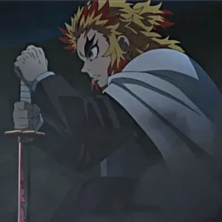 ✨ Kyojuro Rengoku Demon Slayer Аниме, Меч, Огонь, Демон, Истребитель telegram sticker