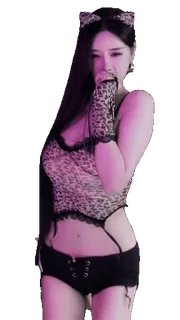 😐 femme, fille, chat, oreilles, léopard, sexy, chaud whatsapp sticker
