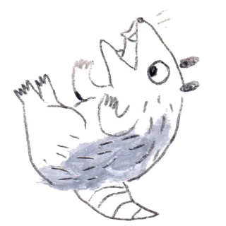 😰 zwierzę, słodki, ilustracja, stworzenie, kreskówka telegram sticker
