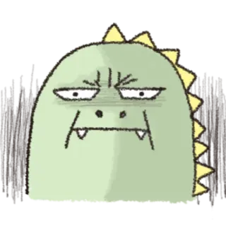 🎋 dinosaure, monstre, dessin animé, autocollant, mignon, dessin, illustration telegram sticker