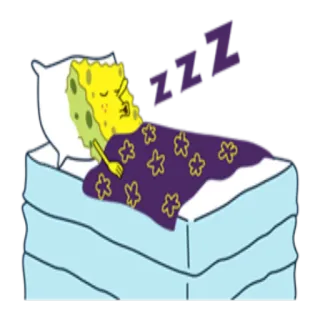 😴 SpongeBob ZZZ ngủ, Spongebob, hoạt hình, giường, mệt mỏi telegram sticker
