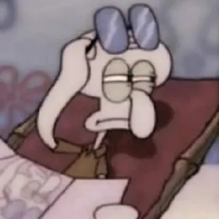 🧼 Squidward Tentacles SpongeBob SquarePants Cartoon, Squidward, Spongebob, Brille, Entspannung whatsapp sticker
