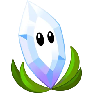 💎 ghiaccio, cristallo, pianta, cartone animato, carino whatsapp sticker