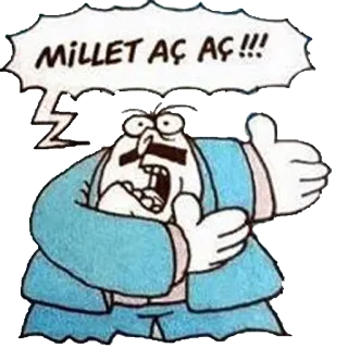 😡 MİLLET AÇ AÇ!!! telegram sticker