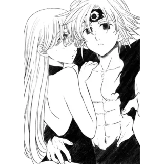 💕 Meliodas Seven Deadly Sins Anime, Manga, Charakter, Fantasy, Paar, Meliodas, Seven Deadly Sins telegram sticker