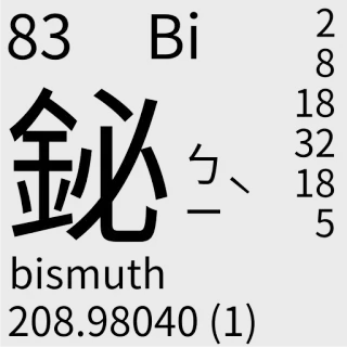 🇹🇼 Bi bismuth 208.98040 Chemie, Wissenschaft, Bismut, Element, Periodensystem telegram sticker