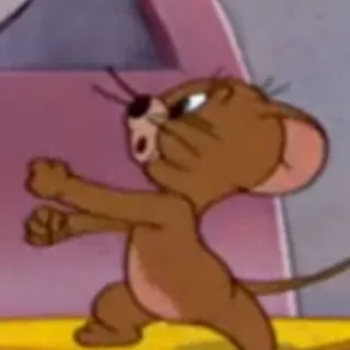 🦵 Jerry Mouse Tom and Jerry dessin animé, souris, animé, Jerry telegram sticker