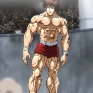 🗿 Baki Hanma Baki Anime, Sztuki walki, Umięśniony, Wojownik telegram sticker