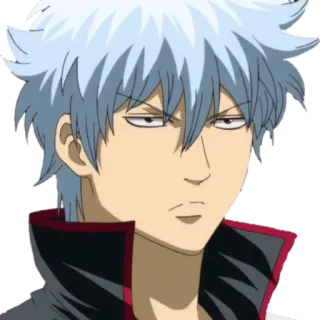 🤨 Sakata Gintoki Gintama Anime, Gintama, Sakata Gintoki, Postać, Wyraz whatsapp sticker
