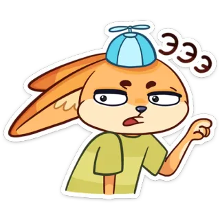 😐 ЭЭЭ заяц, мультфильм, животное, наклейка, милый, выражение telegram sticker